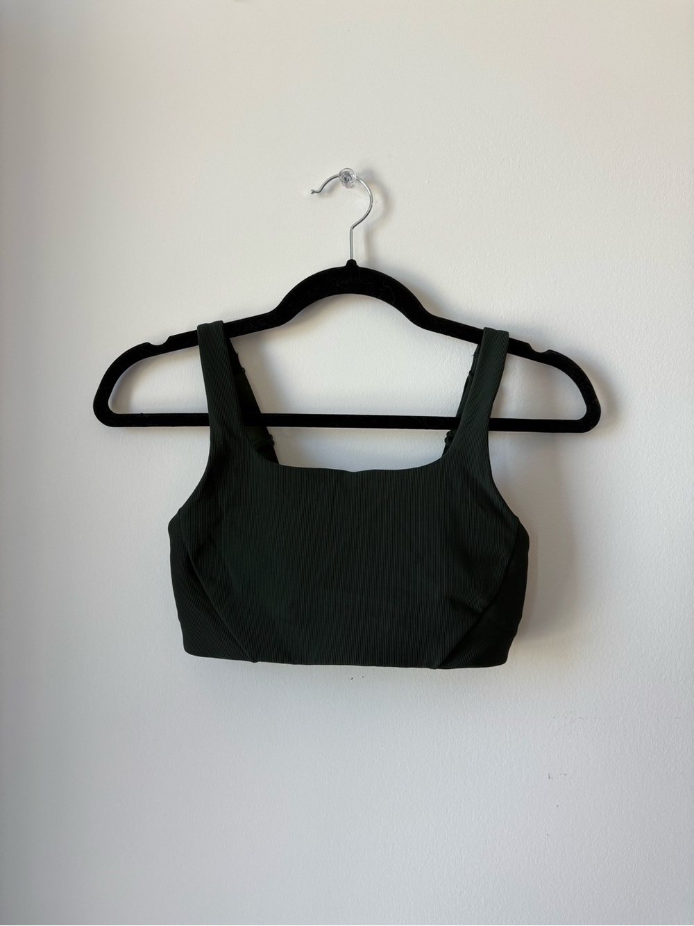lululemon athletica Square-Neck Sports Bra — Dark Green